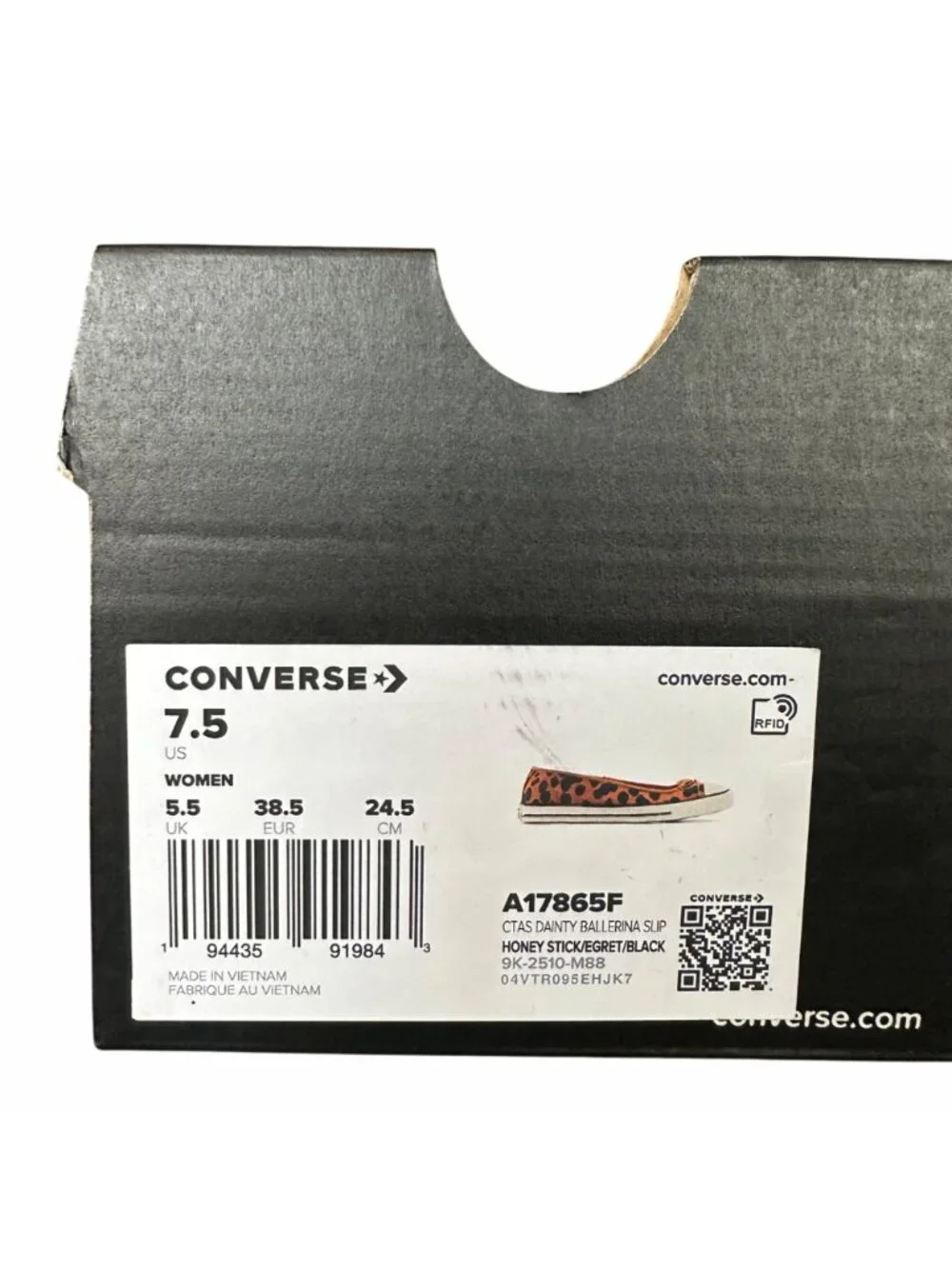 ⭐Converse Dainty Ballerina Slip On Low Sz 7.5 Women's shoes Sneaker Black A17865